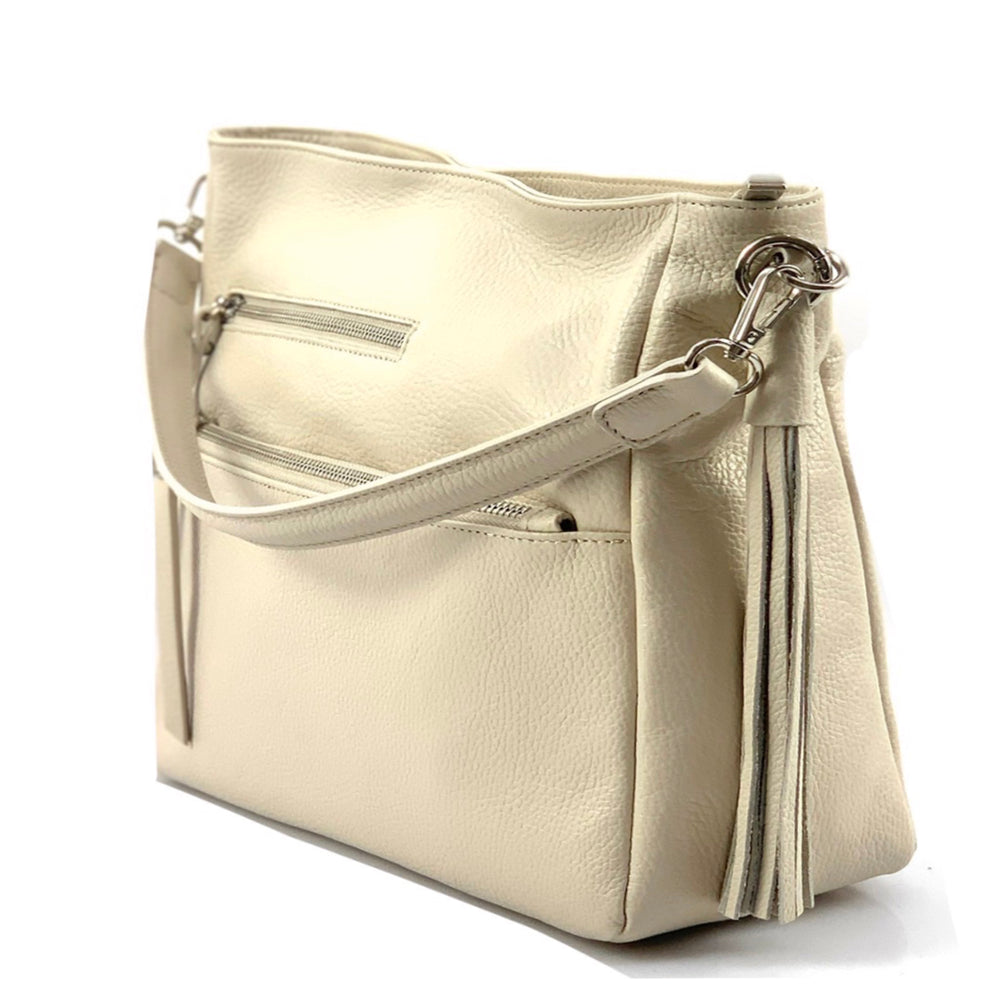 Evelyn leather shoulder bag - Made In Italy
