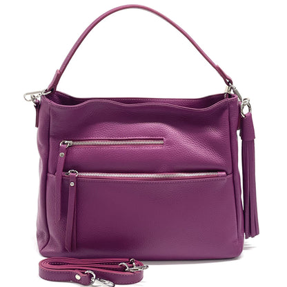 Evelyn leather shoulder bag - Made In Italy