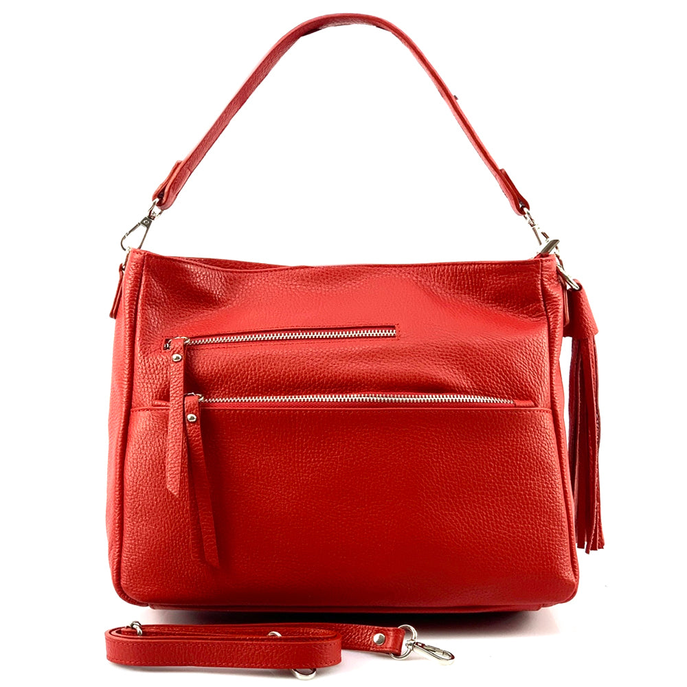 Evelyn leather shoulder bag - Made In Italy