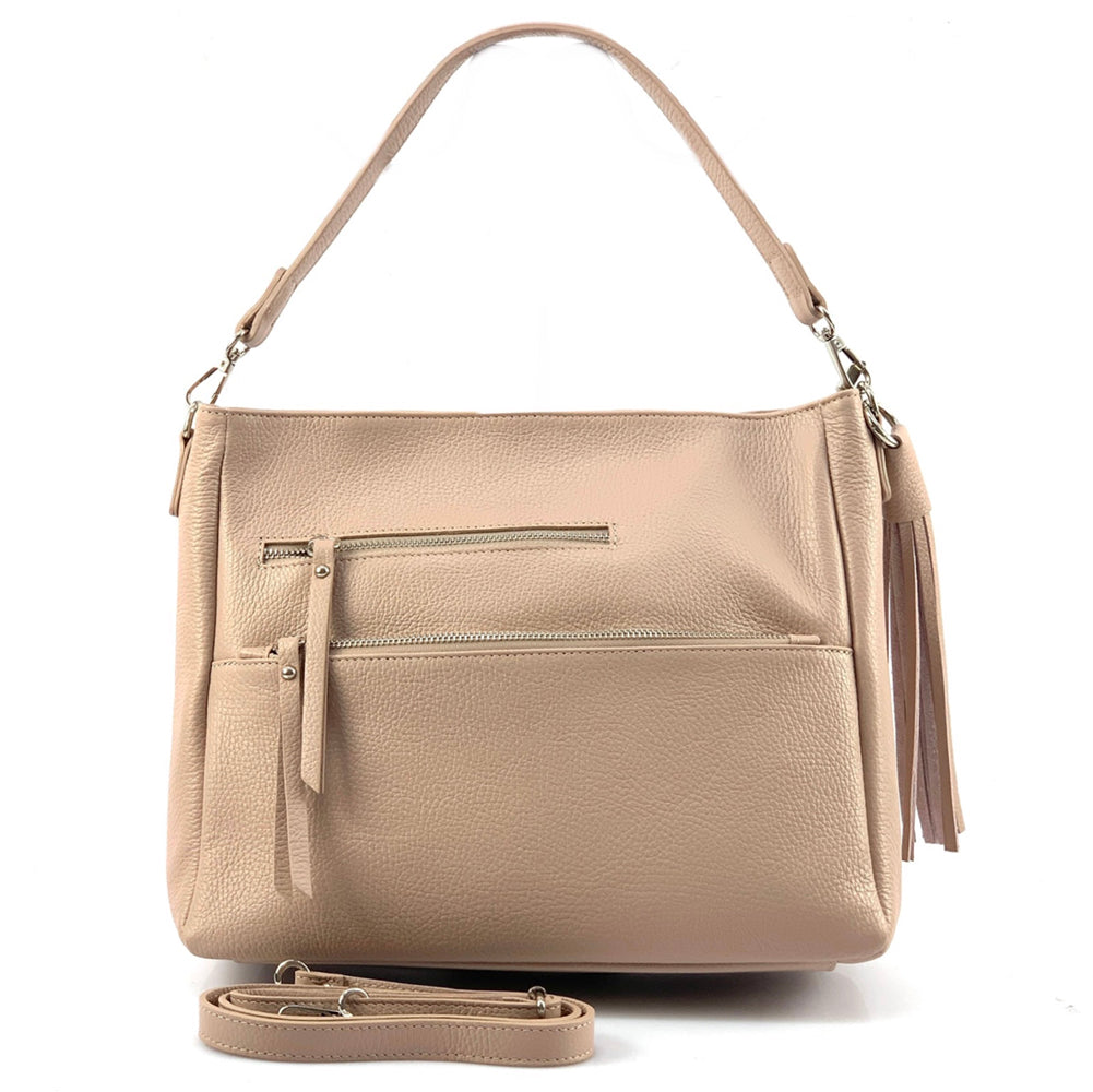 Evelyn leather shoulder bag - Made In Italy