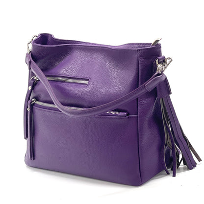 Evelyn leather shoulder bag - Made In Italy