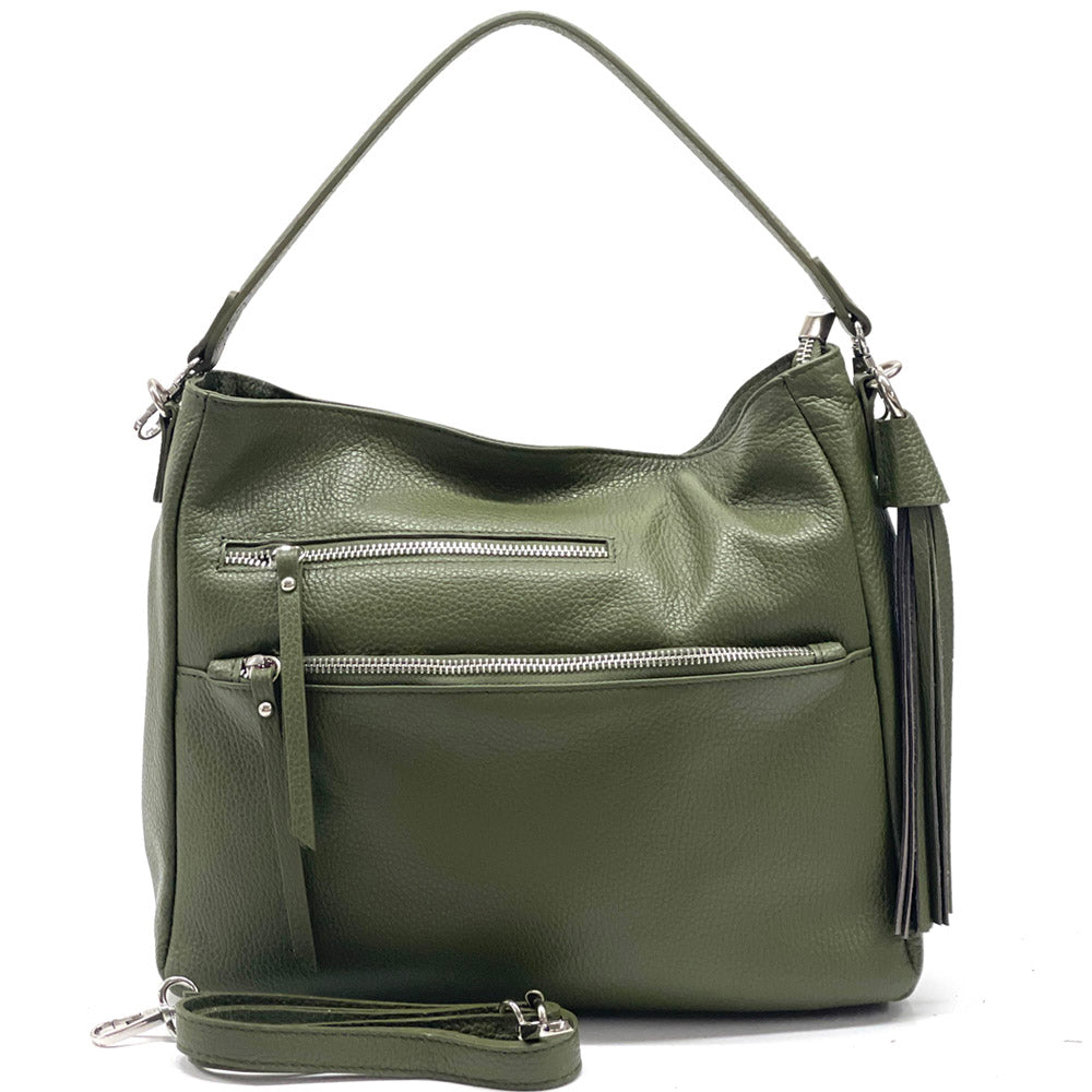 Evelyn leather shoulder bag - Made In Italy