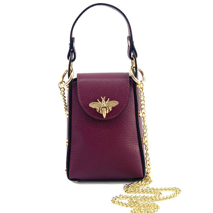Bobbi leather Handbag - Made In Italy