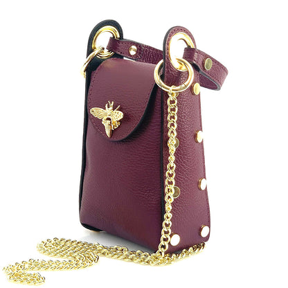 Bobbi leather Handbag - Made In Italy