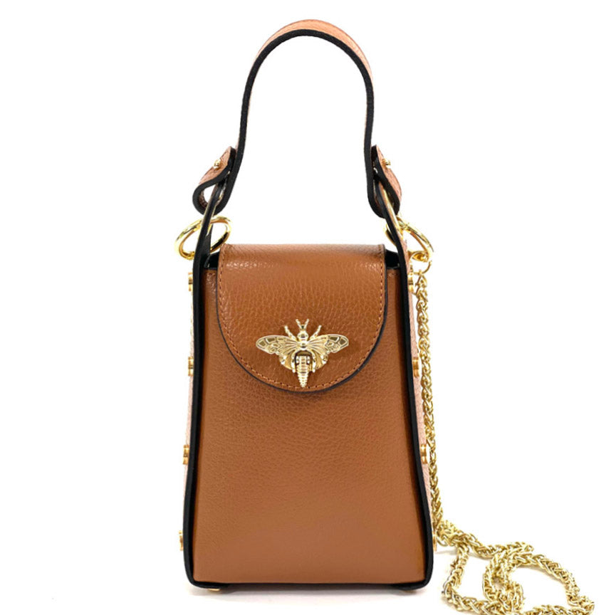 Bobbi leather Handbag - Made In Italy