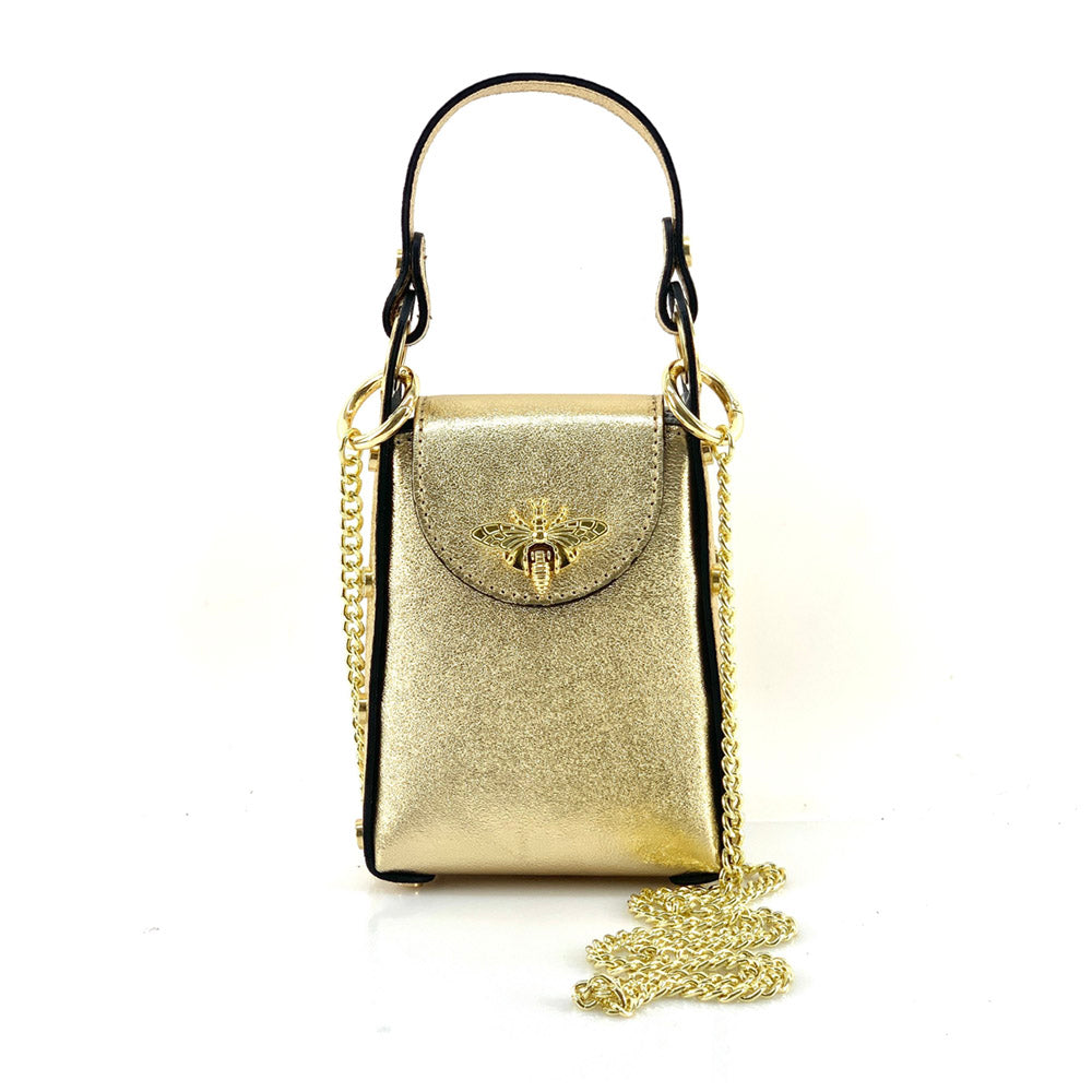 Bobbi leather Handbag - Made In Italy