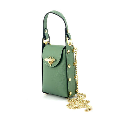 Bobbi leather Handbag - Made In Italy
