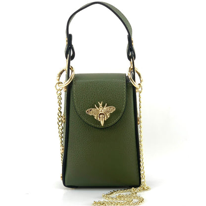 Bobbi leather Handbag - Made In Italy