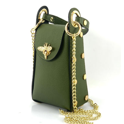 Bobbi leather Handbag - Made In Italy