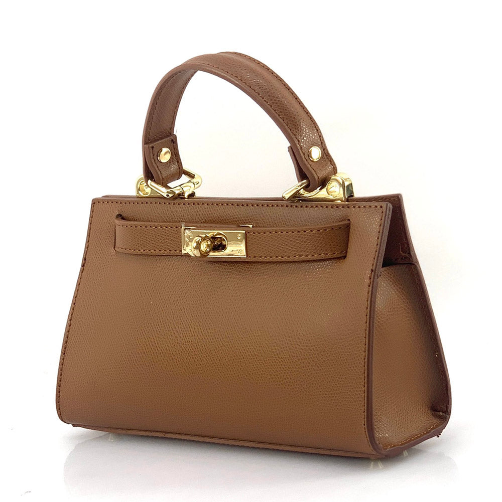 Ambra Leather Handbag - Made In Italy