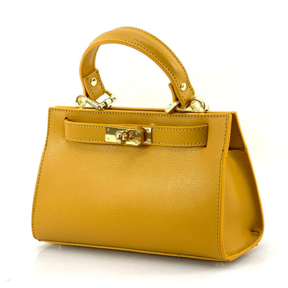 Ambra Leather Handbag - Made In Italy