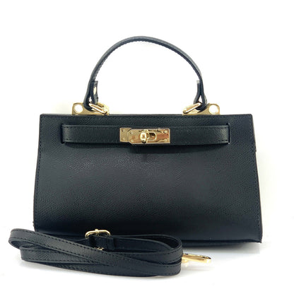 Ambra Leather Handbag - Made In Italy