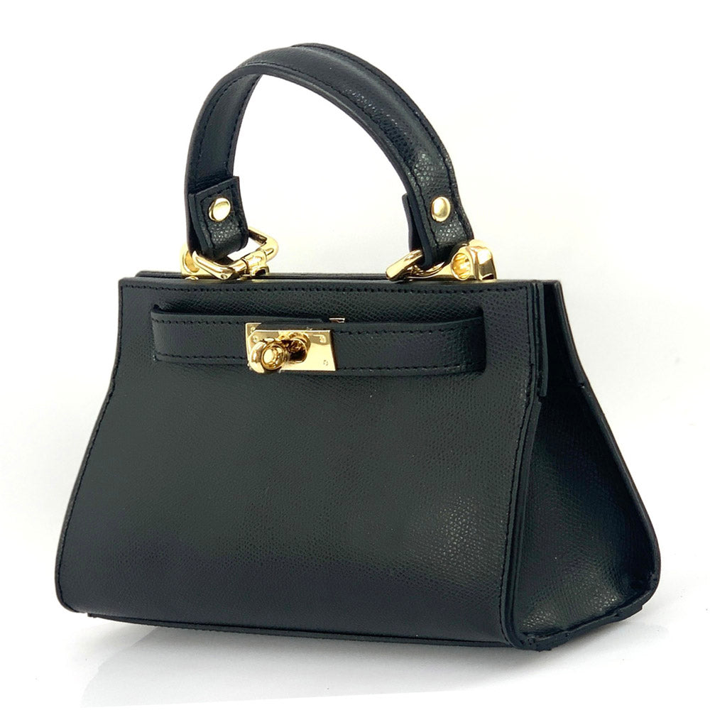 Ambra Leather Handbag - Made In Italy