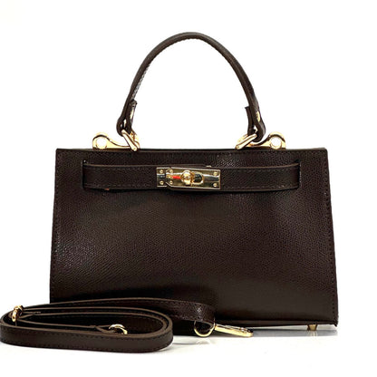 Ambra Leather Handbag - Made In Italy