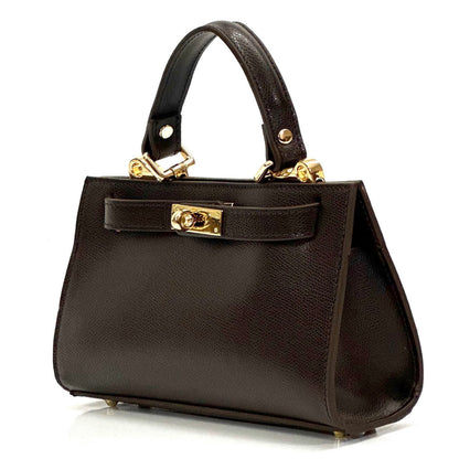 Ambra Leather Handbag - Made In Italy