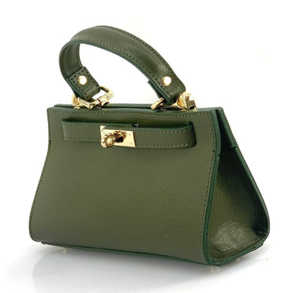 Ambra Leather Handbag - Made In Italy