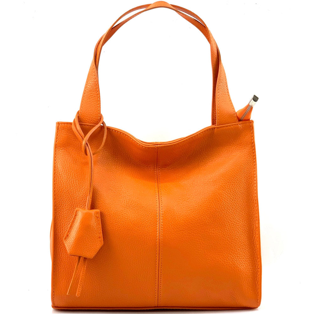 Zoe Leather Shoulder Bag - Made In Italy