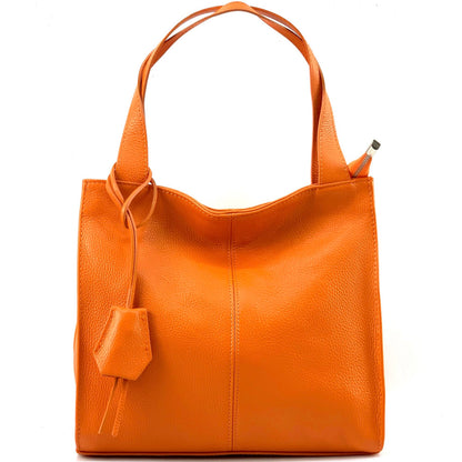 Zoe Leather Shoulder Bag - Made In Italy