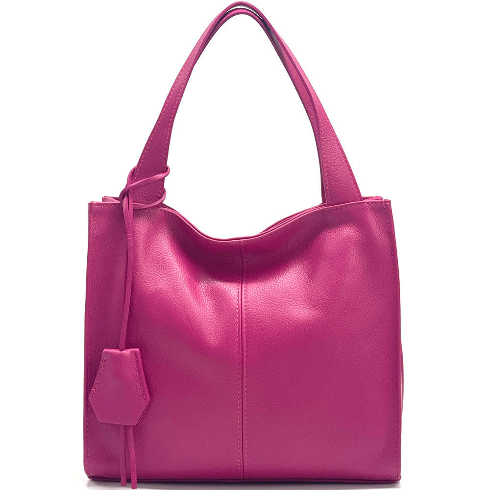 Zoe Leather Shoulder Bag - Made In Italy