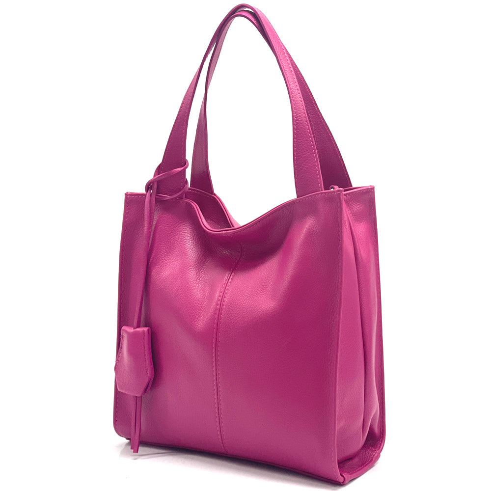 Zoe Leather Shoulder Bag - Made In Italy
