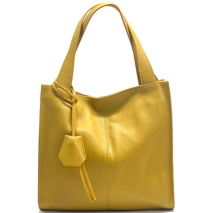 Zoe Leather Shoulder Bag - Made In Italy