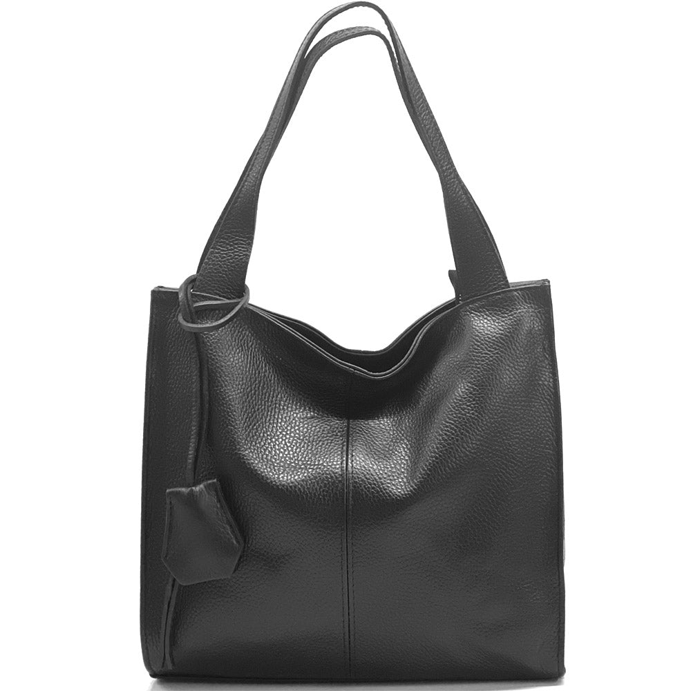 Zoe Leather Shoulder Bag - Made In Italy