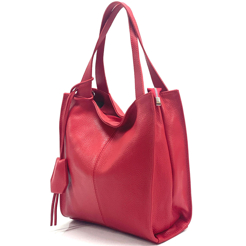 Zoe Leather Shoulder Bag - Made In Italy