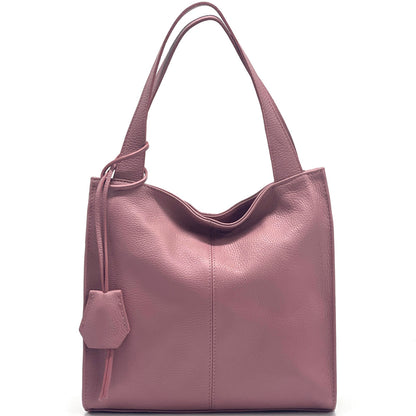 Zoe Leather Shoulder Bag - Made In Italy
