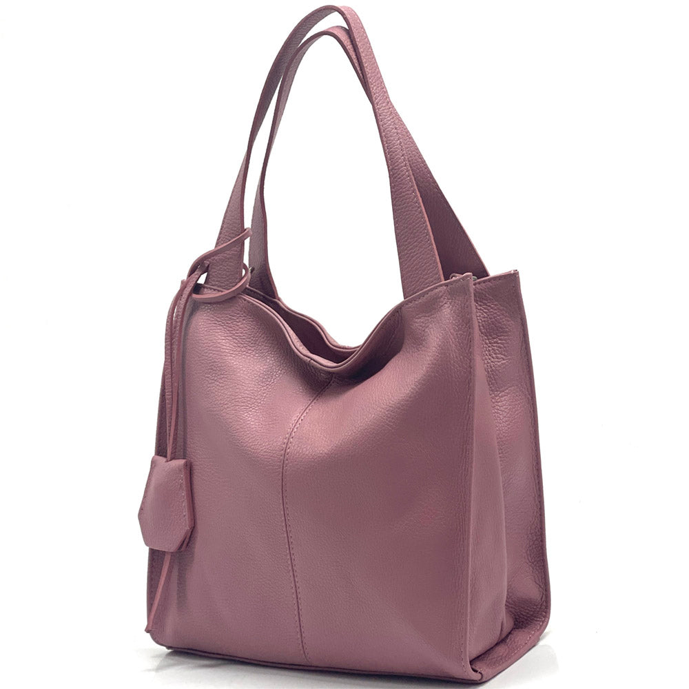 Zoe Leather Shoulder Bag - Made In Italy