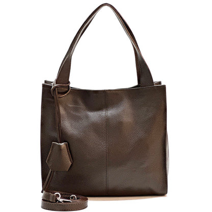 Zoe Leather Shoulder Bag - Made In Italy