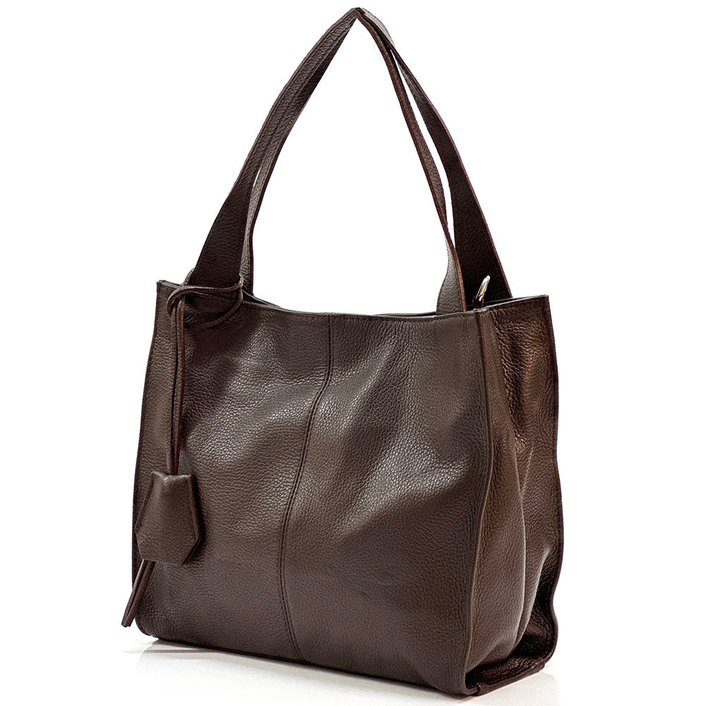 Zoe Leather Shoulder Bag - Made In Italy