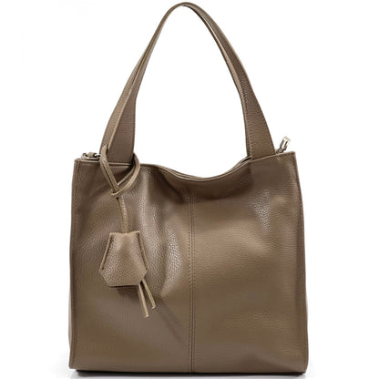 Zoe Leather Shoulder Bag - Made In Italy