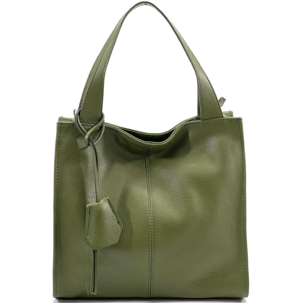Zoe Leather Shoulder Bag - Made In Italy