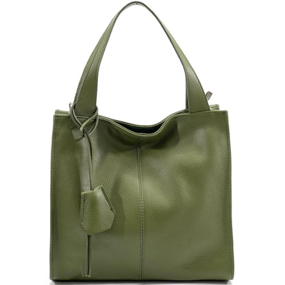Zoe Leather Shoulder Bag - Made In Italy