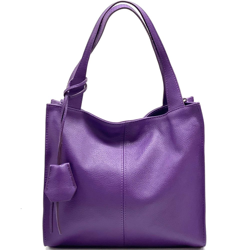Zoe Leather Shoulder Bag - Made In Italy
