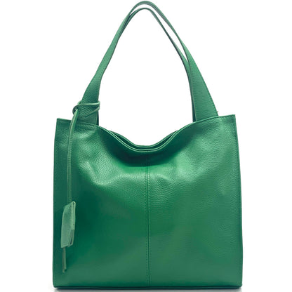 Zoe Leather Shoulder Bag - Made In Italy