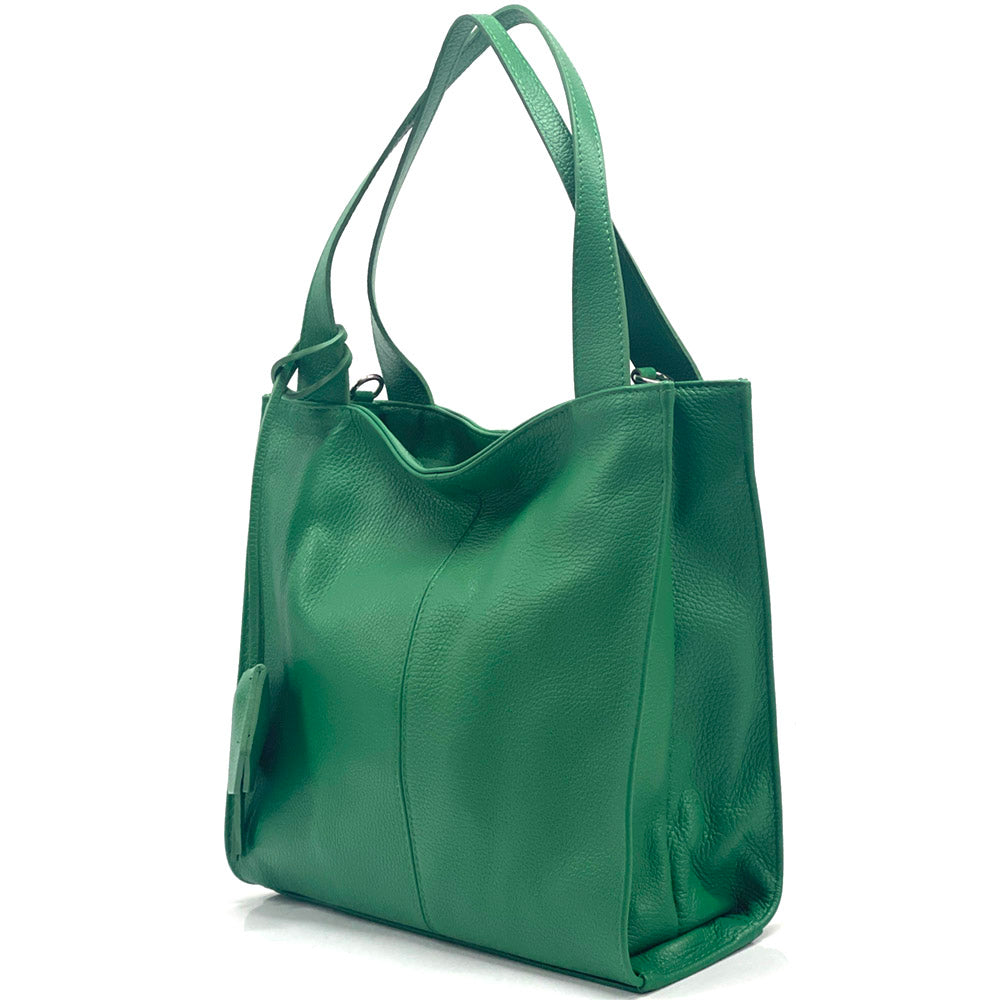 Zoe Leather Shoulder Bag - Made In Italy