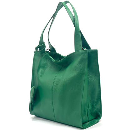 Zoe Leather Shoulder Bag - Made In Italy