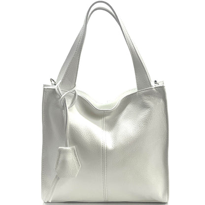 Zoe Leather Shoulder Bag - Made In Italy