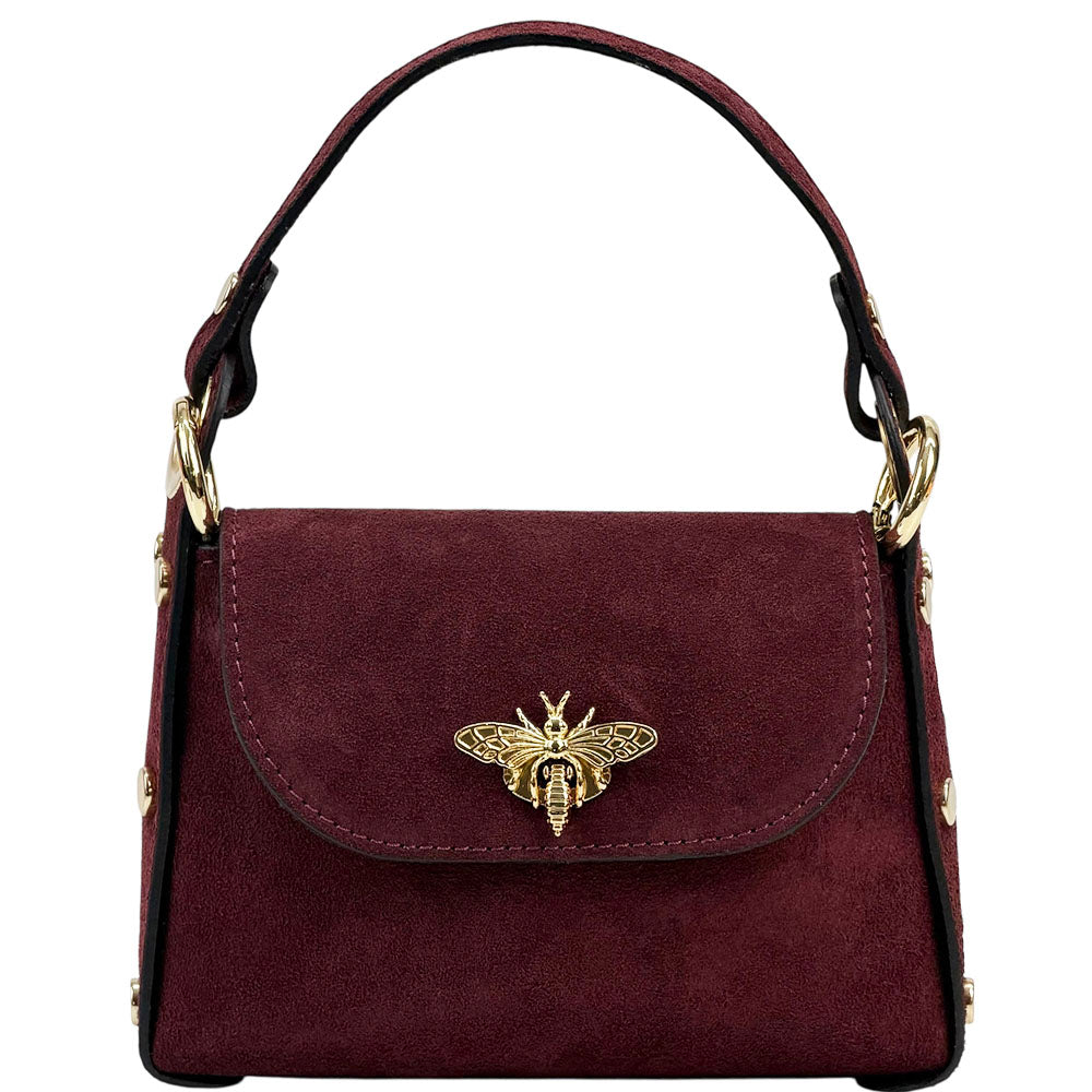 Virginia Suede Leather Mini Bag - Made In Italy