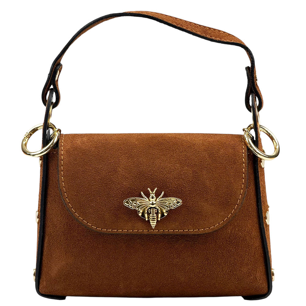 Virginia Suede Leather Mini Bag - Made In Italy