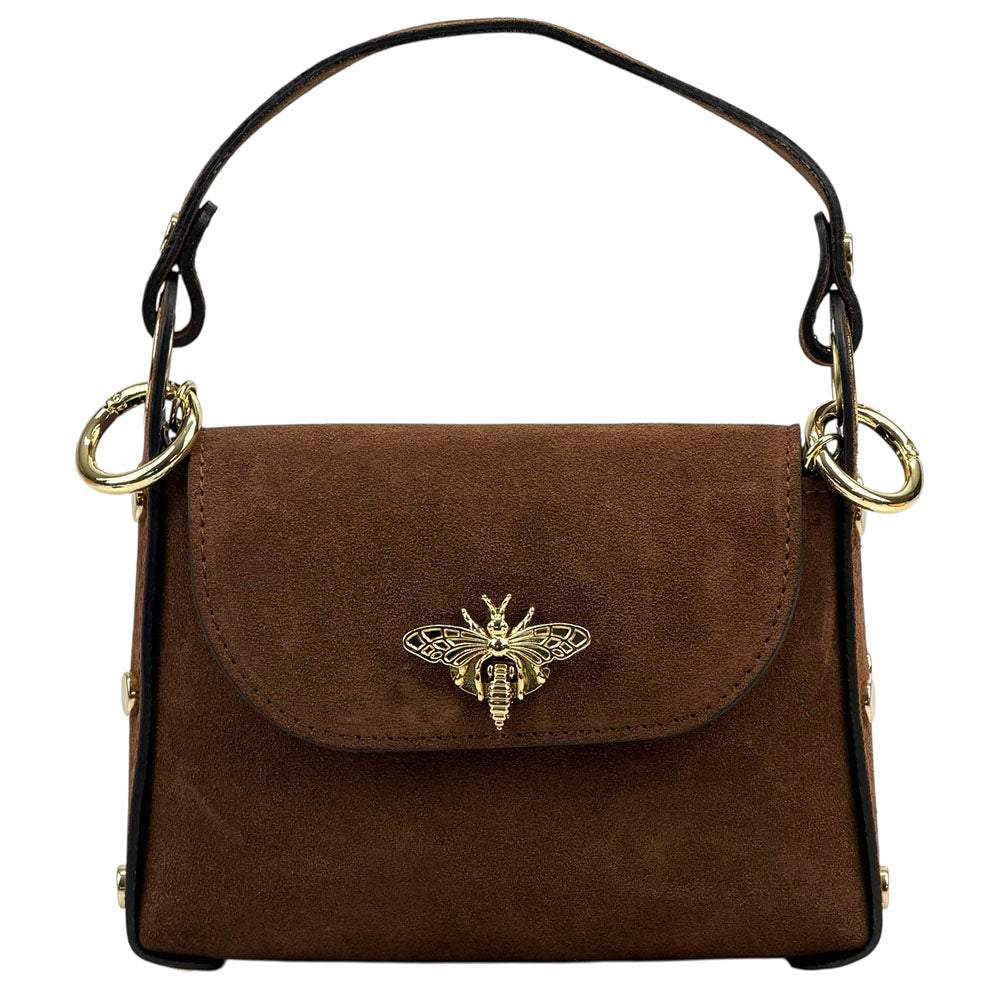 Virginia Suede Leather Mini Bag - Made In Italy
