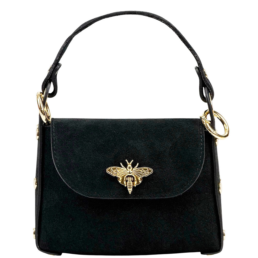 Virginia Suede Leather Mini Bag - Made In Italy