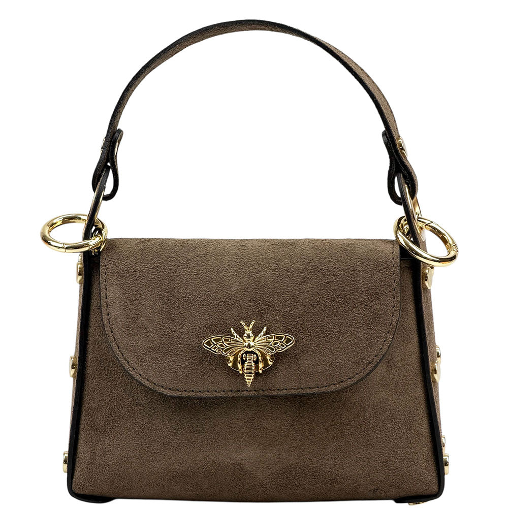 Virginia Suede Leather Mini Bag - Made In Italy