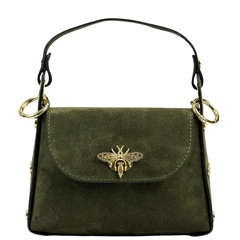Virginia Suede Leather Mini Bag - Made In Italy