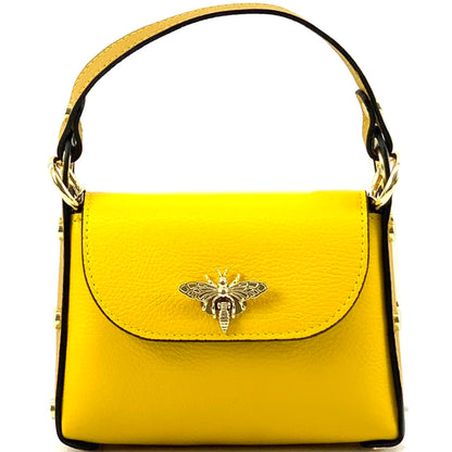 Virginia leather Handbag - Made In Italy