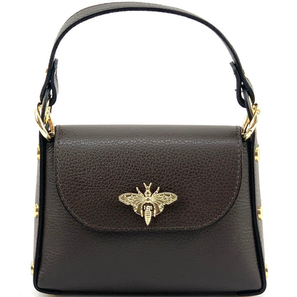 Virginia leather Handbag - Made In Italy