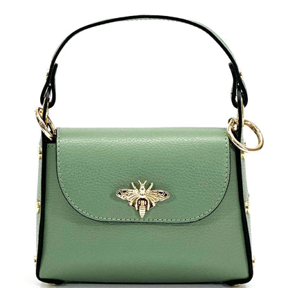 Virginia leather Handbag - Made In Italy