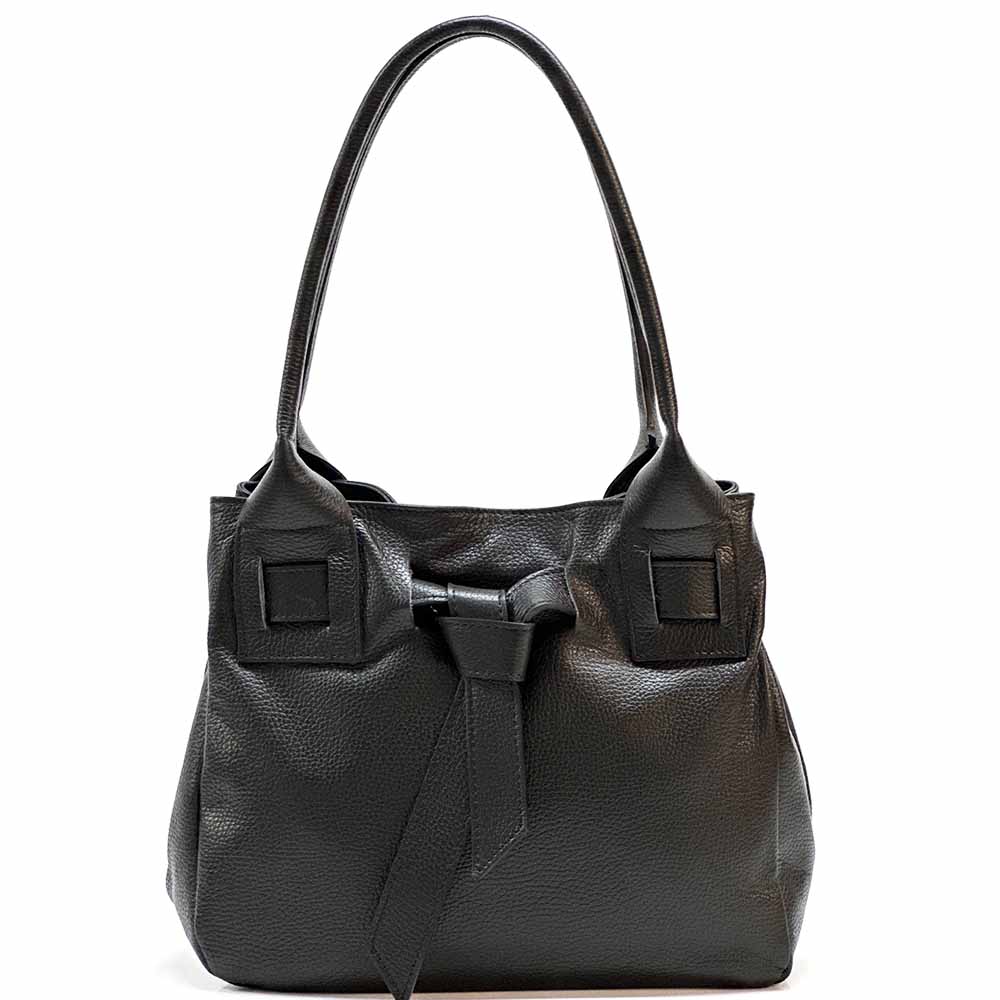 Daria Leather Shoulder Bag - Made In Italy