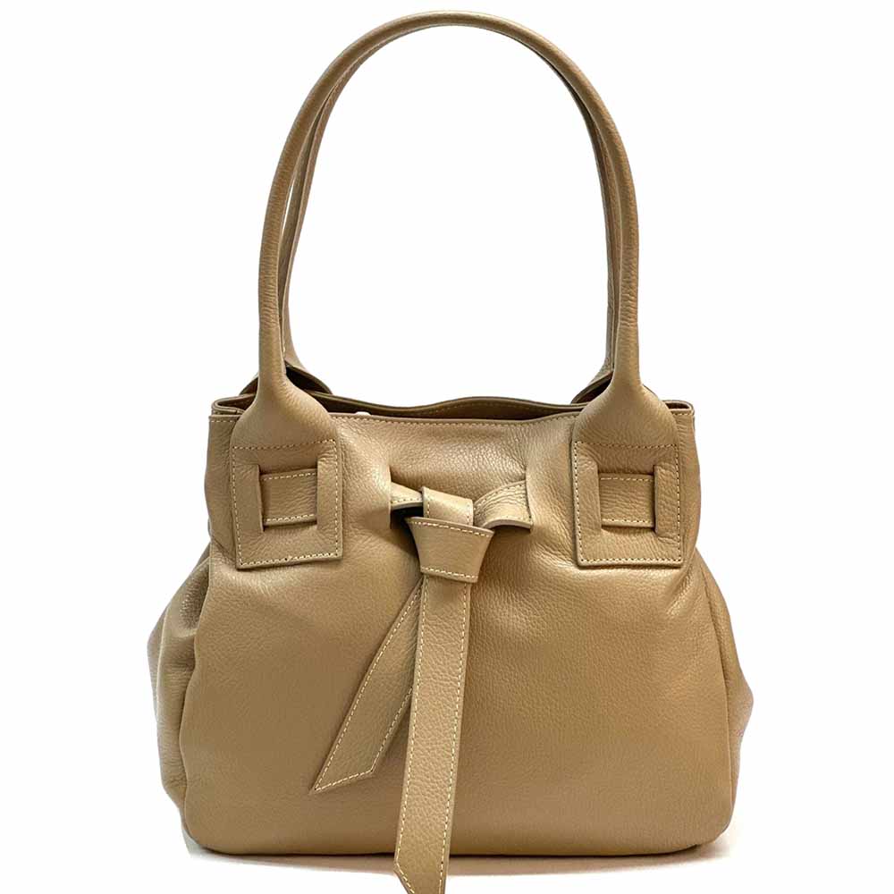 Daria Leather Shoulder Bag - Made In Italy